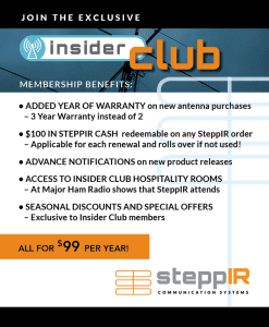 SteppIR insider club detail sheet